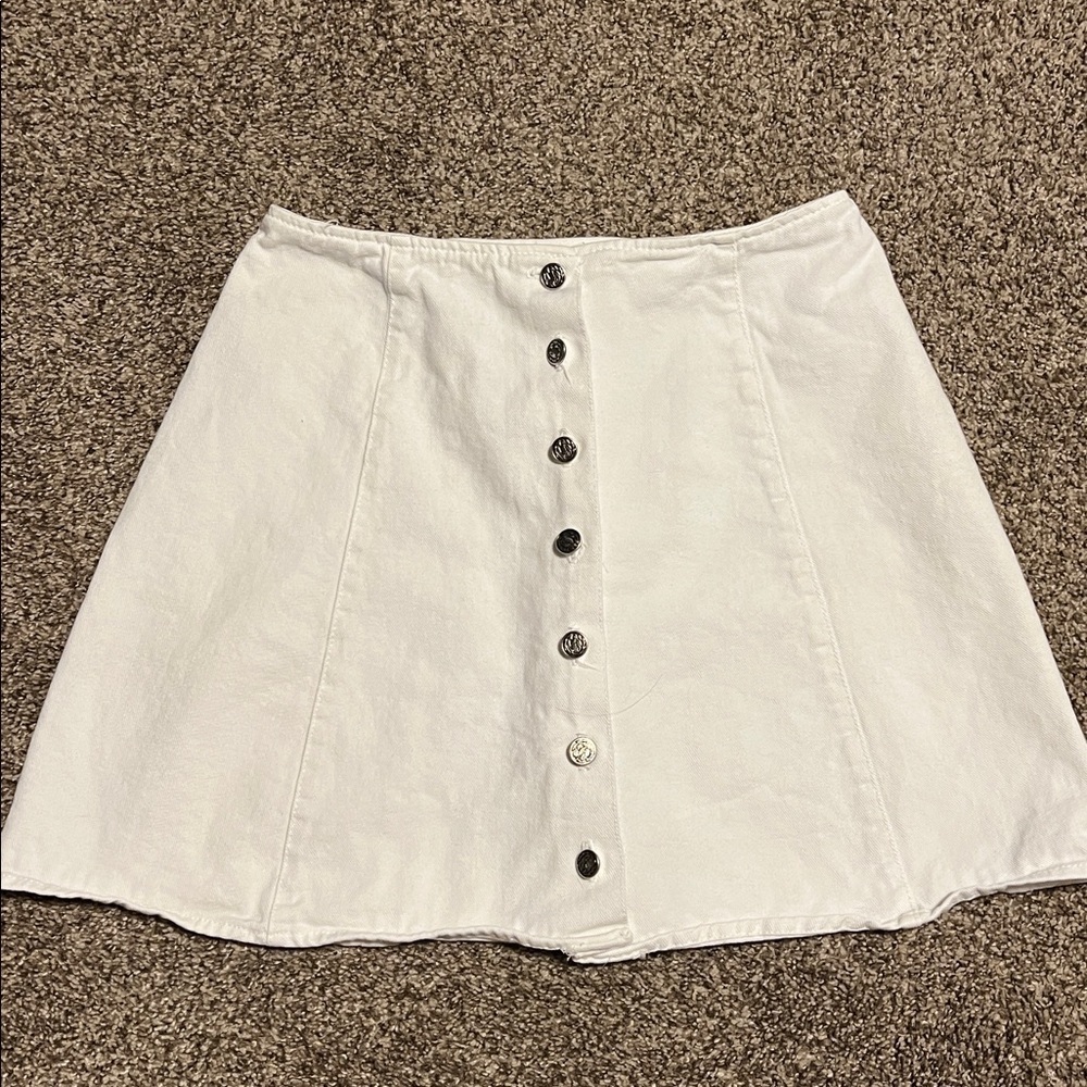 Vintage No Boundaries white jean skirt - Picture 1 of 6